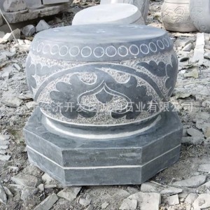 雕花石柱礎(chǔ)石鼓 青石花崗巖柱腳石柱頂石 寺廟古建柱子專用柱墩石