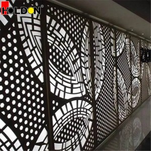 廠家沖孔鋁單板幕墻雕刻鋁板 網(wǎng)紅店鋪門頭山水畫風景漸變造型