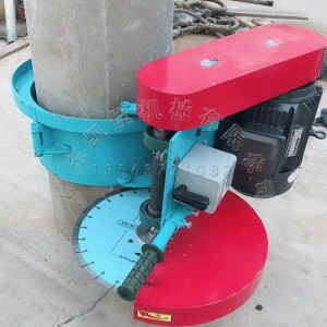 水泥管樁頭切割機卡箍式混凝土切樁機 抱箍式鋸樁機 電動破樁機