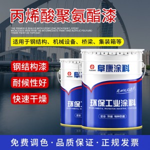 廠家批發(fā)丙烯酸聚氨酯漆防腐面漆雙組份鐵紅鋼結(jié)構(gòu)防銹漆油漆涂料