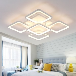 8長方形客廳燈具LED吸頂燈無極調(diào)光天空之城房間燈臥室AI語音燈飾