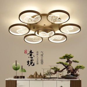 新中式吸頂燈中國風(fēng)客廳燈家用創(chuàng)意個(gè)性禪意大氣餐廳臥室led燈具