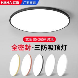 三防吸頂燈寬壓85-265V跨境現(xiàn)代簡(jiǎn)約燈具圓形110V走廊過道陽臺(tái)燈