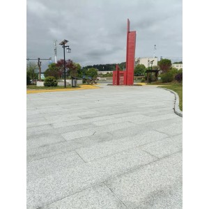 花崗巖廣場(chǎng)地鋪石噴砂板 芝麻白火燒板 荔枝面仿古石菠蘿面可定制