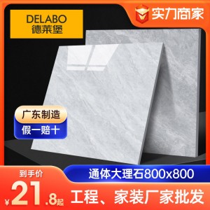 德萊堡 鉆石釉通體大理石瓷磚800x800客廳餐廳防滑地磚新款地板磚